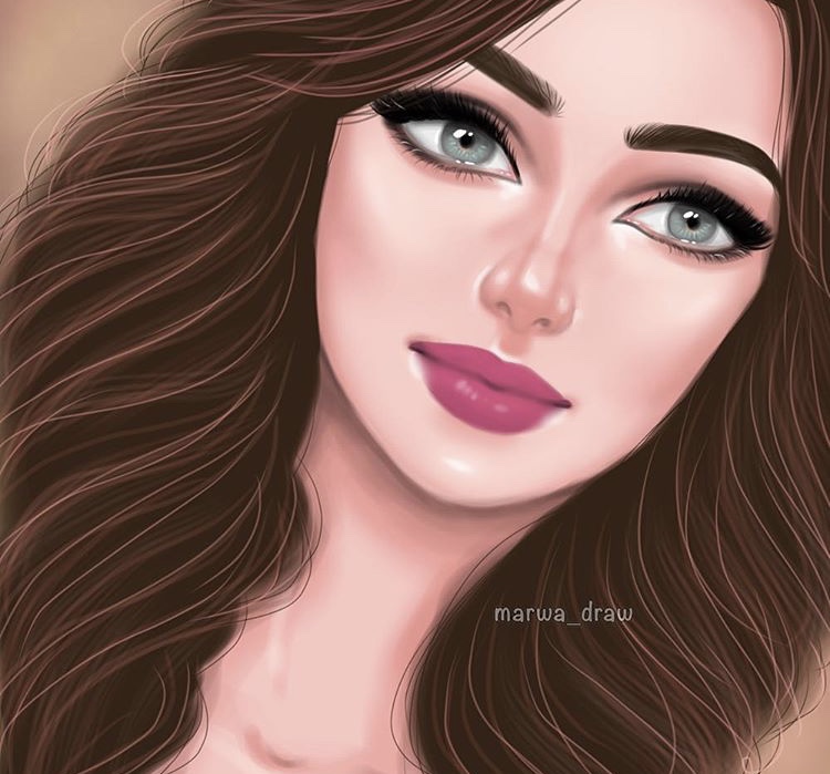 رسومات بنات حلوه - صور رسومات بنات رقيقه وجميلة 3207 1