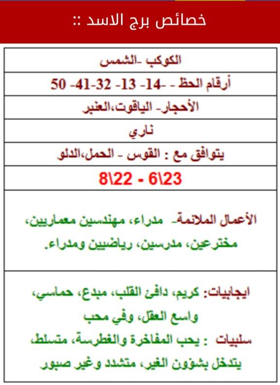 حظك اليوم برج الاسد 3288 11