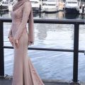 3881 13 فساتين سهرة للمحجبات 2019 - اجمل موديلات الفساتين السوارية رزان جبيل