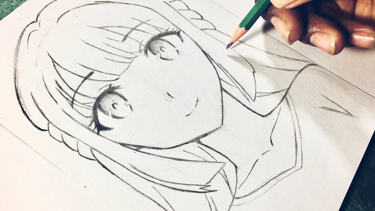 رسم بنت انمي , اشكال كرتونيه جميله جدا في رسومات